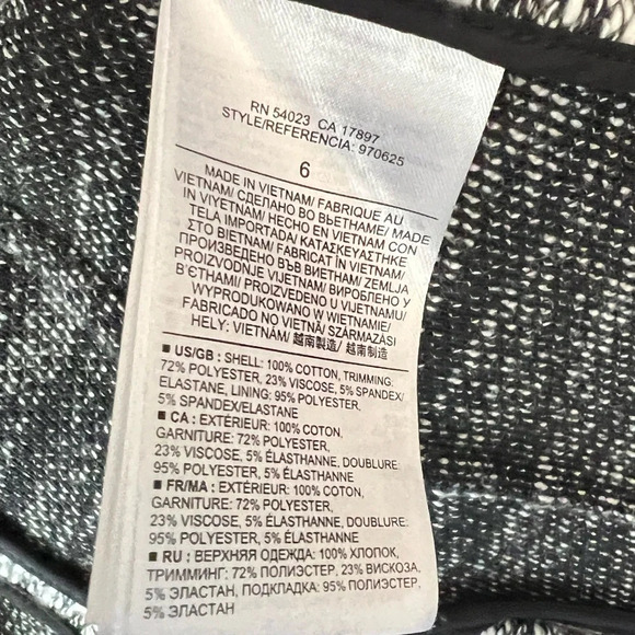 Banana Republic Colorblock Soft Black/Stone Twill Blazer Size 6 - Picture 5 of 6